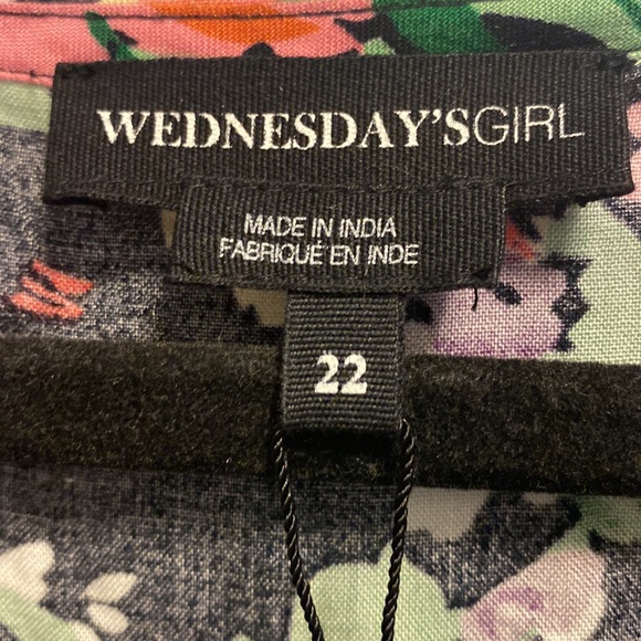 NEW Wednesdays Girl plus dress with long sleeves and button bodice - Picture 5 of 7